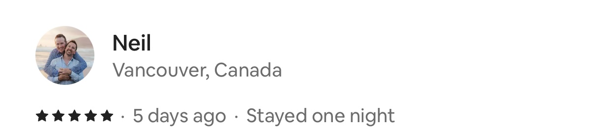 Top 1% Airbnb Bowen Island review for The Barnfield Suites and Cedarwood Elements