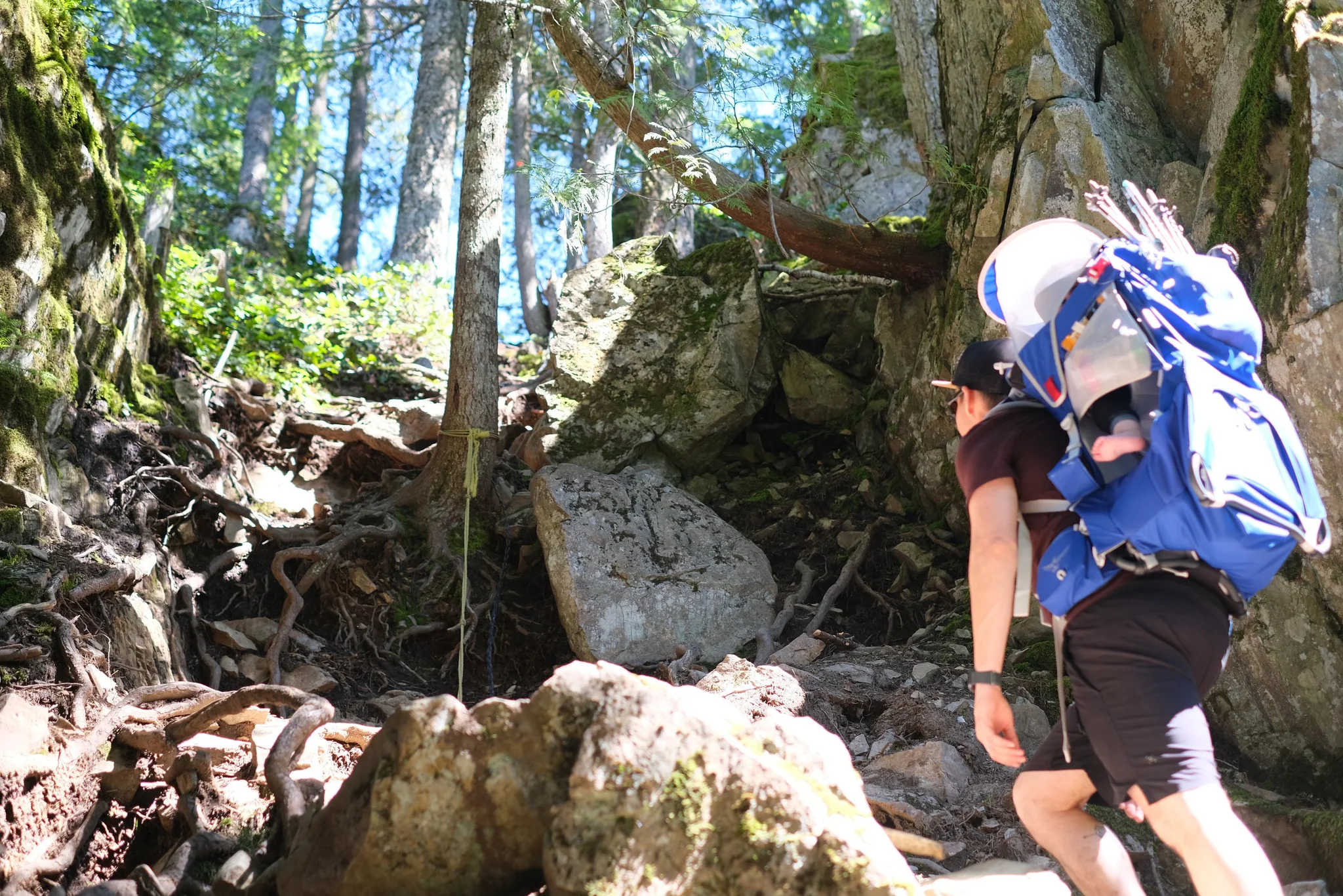 Hiking up the Intermediate trails of Mount Gardner Bowen Island hike network